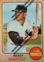 1996 Topps Mantle Finest #18 1968 Topps Reprint Refractor w/Coating Baseball Card