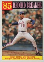 1986 Topps #202 Dwight Gooden Record Breaker Baseball Card