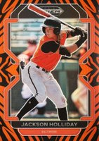 2022 Panini Prizm Draft Picks #PDP1 Jackson Holliday Tiger Stripes Prizm Baseball Card