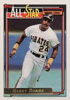 1992 Topps Gold #390 Barry Bonds Baseball Card