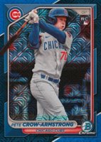 2024 Bowman Mega Box Chrome #85 Pete Crow-Armstrong Blue Refractor Baseball Card