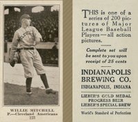 1916 Indianapolis Brewing #123 Willie Mitchell Baseball Card