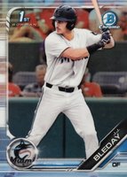 2019 Bowman Draft #BDC150 J.J. Bleday Chrome-Batting-Refractor Baseball Card