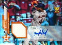 2020 Topps Complete Set Chrome Rookie Relics #CRAYA Yordan Alvarez Autograph Baseball Card