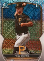 2023 Bowman Draft #BDC14 Paul Skenes Chrome-Japan Refractor Baseball Card