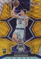 2021 Panini Mosaic #241 Austin Reaves Gold Wave Basketball Card