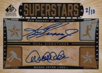 2012 SP Signature Superstars Signatures Dual #GJ Derek Jeter/Ken Griffey Jr. Baseball Card