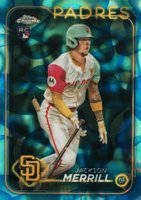 2024 Topps Chrome Update #USC153 Jackson Merrill Aqua/Blue Lava Lamp Baseball Card