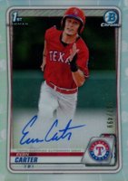 2020 Bowman Draft Chrome Draft Picks Autographs #CDAEC Evan Carter Refractor Baseball Card