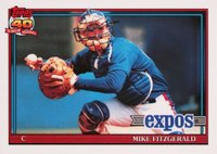 1991 Topps Tiffany #317 Mike Fitzgerald Baseball Card