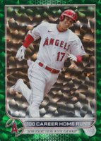 2022 Topps Update #US92 Shohei Ohtani Green Foil Baseball Card