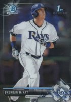 2017 Bowman Draft #BDC100 Brendan McKay Chrome-White Jersey Baseball Card
