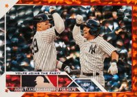 2023 Topps Update #US269 Aaron Judge/Anthony Volpe Orange Foil Baseball Card
