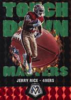 2020 Panini Mosaic Touchdown Masters #TM5 Jerry Rice Green Mosaic Football Card