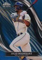 2024 Topps Chrome Black #82 Julio Rodriguez Blue Baseball Card