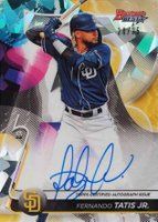 2020 Bowman's Best Best of 2020 Autographs #B20FT Fernando Tatis Jr. Atomic Refractor Baseball Card
