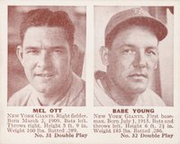 1941 Double Play #31/32 Ott/Young Baseball Card