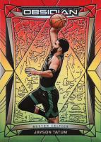 2023 Panini Obsidian #113 Jayson Tatum Electric Etch Reggae Flood Basketball Card