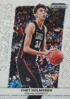 2022 Panini Prizm Draft Picks Flashback #FBCH Chet Holmgren White Sparkle Prizm Basketball Card