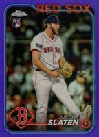 2024 Topps Chrome Update #USC46 Justin Slaten Purple Refractor Baseball Card