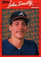 1990 Donruss MVP #BC-12 John Smoltz Correct photo Baseball Card