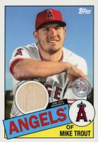 2020 Topps 1985 Topps Baseball Relics #85RMT Mike Trout Baseball Card