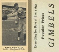 1916 Gimbels #121 Fred Mollwitz Baseball Card