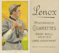 1909 White Borders Lenox-Black #486 Joe Tinker Bat On Shoulder Baseball Card