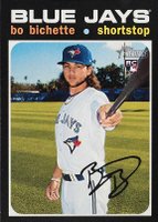 2020 Topps Heritage #52 Bo Bichette Action Baseball Card
