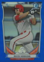 2014 Bowman Draft Picks #CDP122 Rhys Hoskins Chrome-Blue Refractor Baseball Card