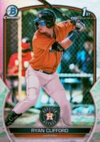 2023 Bowman Chrome Prospects #BCP10 Ryan Clifford Lunar Glow Refractor Baseball Card