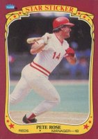 1986 Fleer Star Stickers #101 Pete Rose Baseball Card