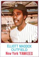1975 Hostess #90 Elliott Maddox Hand Cut Baseball Card