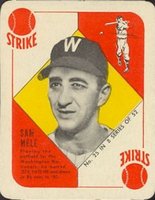 1951 Topps Blue Backs #25 Sam Mele Baseball Card