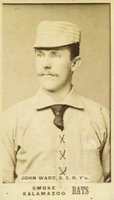 1887 Kalamazoo Bats # John Ward Baseball Card