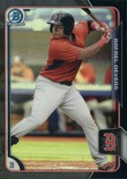 2015 Bowman Prospects #BCP34 Rafael Devers Chrome-Asia Black Refractor Baseball Card
