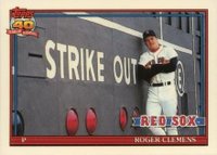 1991 Topps Tiffany #530 Roger Clemens Baseball Card