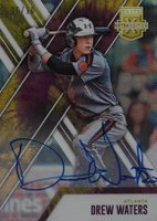 2017 Panini Elite Extra Edition #41 Drew Waters Autograph-Tie-Dye Baseball Card