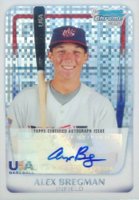 2011 Bowman Chrome 18U USA Team Autograph #18U-2 Alex Bregman Xfractor Baseball Card