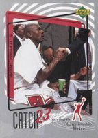 1997 Upper Deck International Catch 23 Sticker #MJ161 Michael Jordan Basketball Card