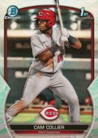 2023 Bowman Chrome Prospects #BCP125 Cam Collier Lunar Glow Refractor Baseball Card