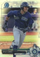 2017 Bowman Draft #BDC154 Kyle Lewis Chrome-Refractor Baseball Card