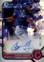 2022 Bowman Chrome Prospect Autographs #CPAGV George Valera Atomic Refractor Baseball Card