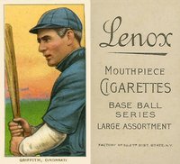 1909 White Borders Lenox-Black #195 Clark Griffith Batting Baseball Card