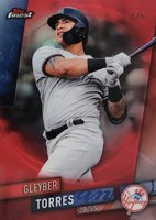 2019 Finest #53 Gleyber Torres Red Refractor Baseball Card