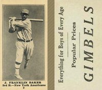 1916 Gimbels #9 J. Franklin Baker Baseball Card