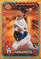2024 Topps Chrome Radiating Rookies #RR16 Yoshinobu Yamamoto Baseball Card
