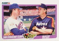 1990 Fleer #636 Mike Scott/Nolan Ryan Baseball Card