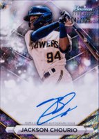 2023 Bowman Sterling Prospect Autographs #PAJCU Jackson Chourio Wave Baseball Card