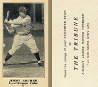 1916 Altoona Tribune #6 Jimmy Archer Baseball Card